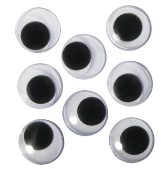 Wackelaugen Rund - 8 Stk.